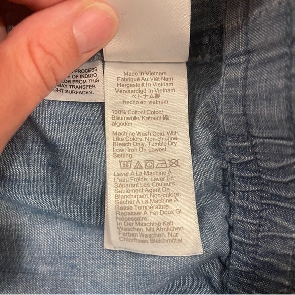 J.Crew Women’s Small Drawstring Shorts Set Of Two Comfort Cotton Chambray - Picture 6 of 9